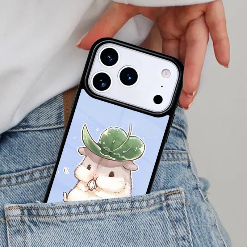 Rabbit Mouse Hamster Phone Case for iPhone 17ProMax 12 13 14 15 16e 17 Pro Max Plus Air Cover