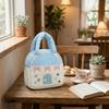 Portable Small House Shaped Handbag Large Capacity Makeup Organizer Bag  Daily Use