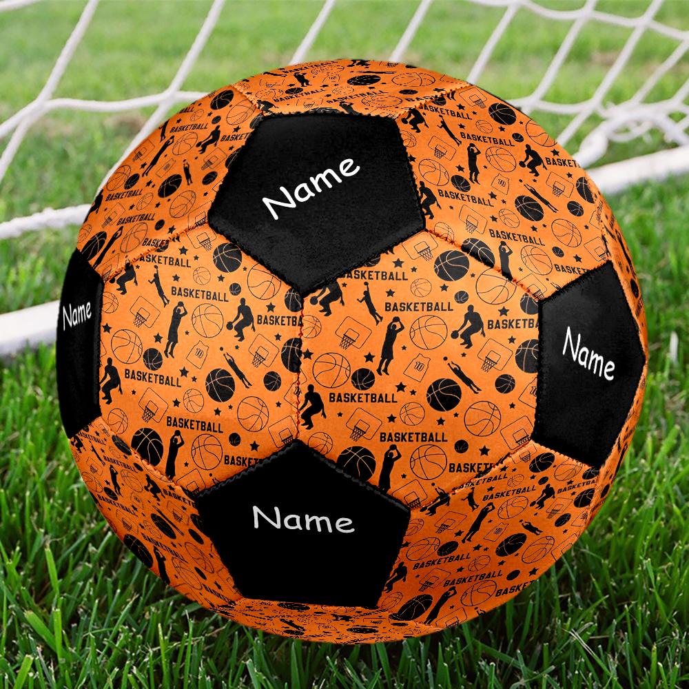 Custom Name Basketball Theme Size 5 Soccer Ball, Suitable for Both Indoor and Outdoor Matches, a Gift Suitable for Everyone.