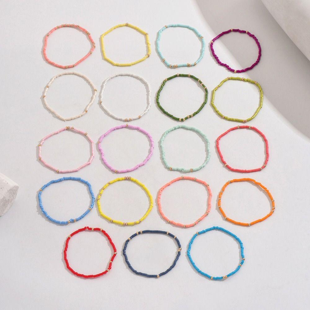 Cute Stretch Bohemian Bracelets Chain Bangle Stacked Beaded Bracelet Vacation Jewelry