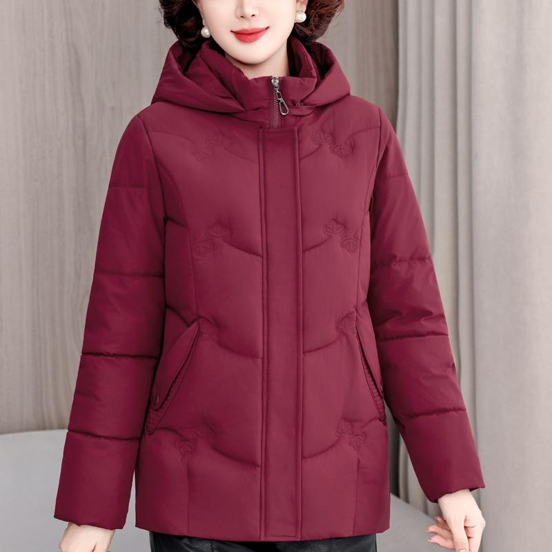 Mărimi Mari XL-5XL Jachete de Iarnă pentru Femei de Vârstă Mijlocie cu Glugă Elegante Largi Groase Călduroase Parka Scurtă Paltoane Femeiești