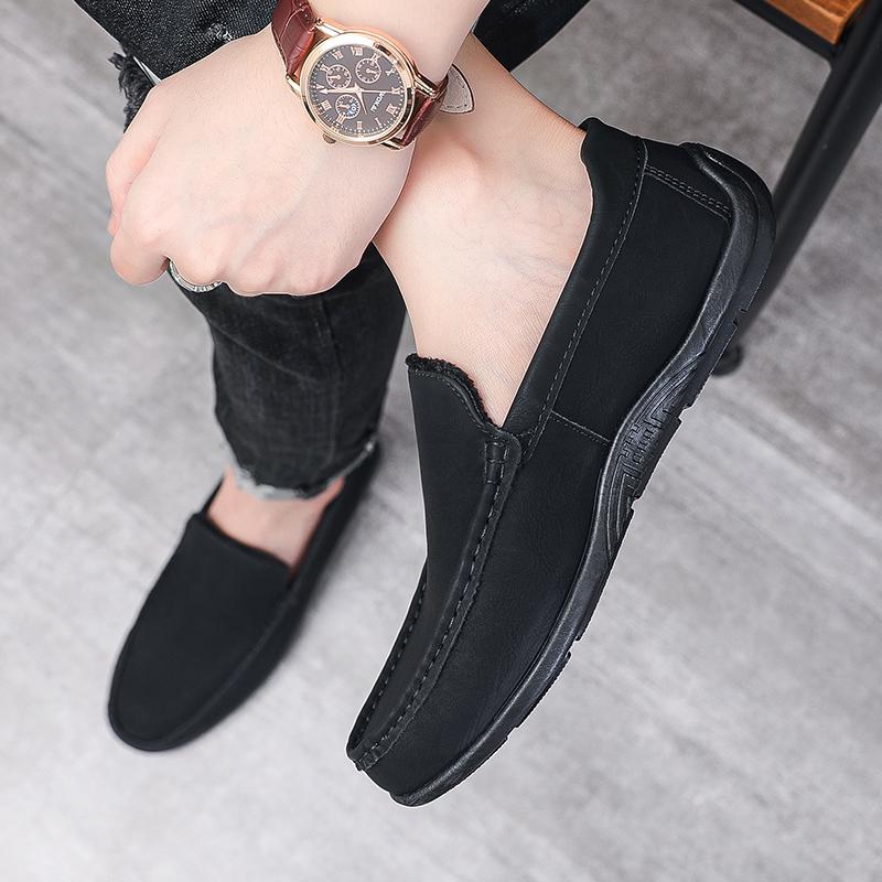 Winter Men Casual Shoes Plush Warm Loafers Suede Luxury Brand Male Driving Shoes Light Comfort Slip-on Mens Lazy Shoes Moccasins