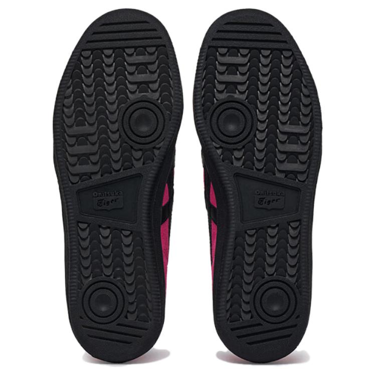 ONITSUKA TIGER Tokuten Fabric Cow Split Leather Retro Fashion Low-Top Skate Shoes Unisex Sneaker Deep-Pink 1183A907-702