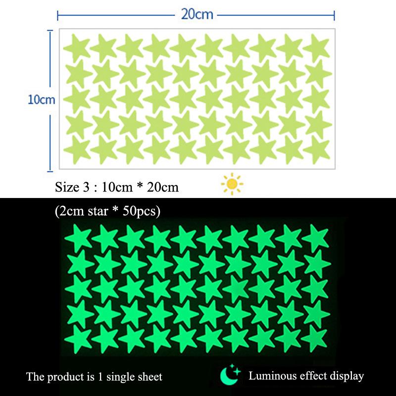 Luminous Stars Wall Stickers Kids Room Decoration Self-Adhesive Decals Bedroom Background Home Decor Glow In The Dark Wallpaper