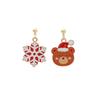 Pinkdudu Women Earrings Zinc Alloy Christmas Tree Snowflake Bear Deer Earrings Minimalist Holiday Jewelry Festive Accessories PD2351