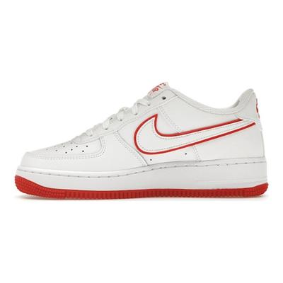 Air Force 1 GS White Picante Red Kids Sneakers Aura Blue-Tint Aluminum DV7762-101