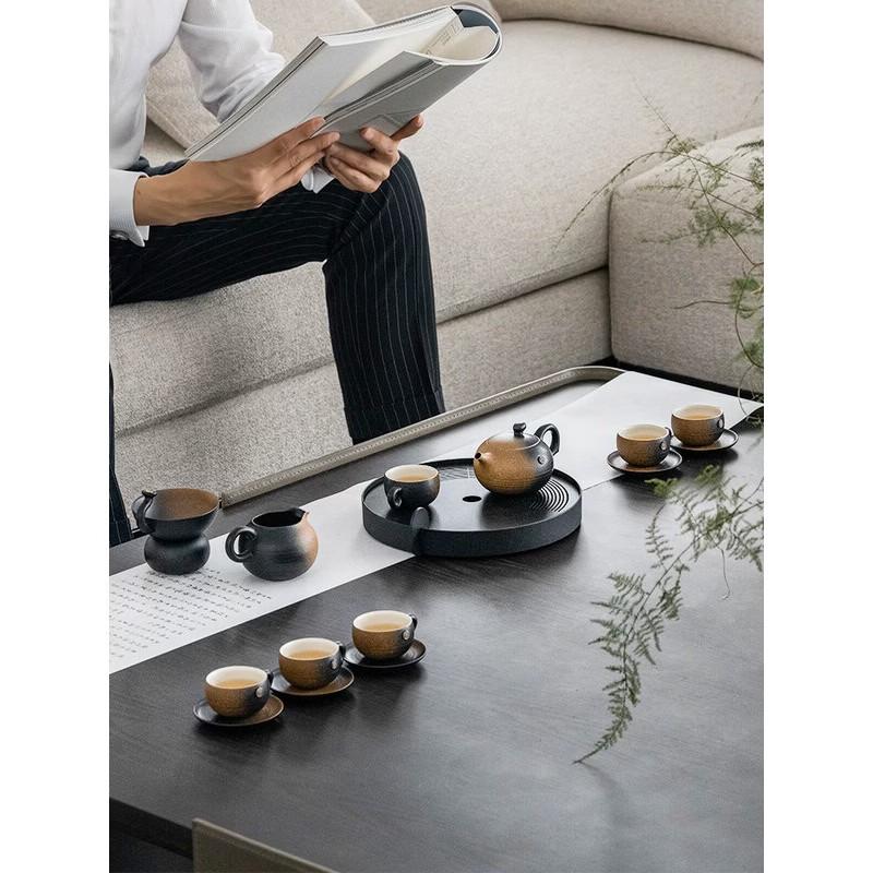 Wanqiantang Edenus Autumn Mountain Kiln-Glazed Tea Set