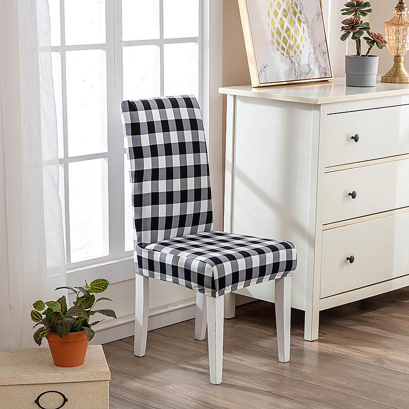 Printed Christmas Day Elastic Chair Cover Household One-Piece Half-Pack Stool Cover Hotel Dining Table Chair Cover