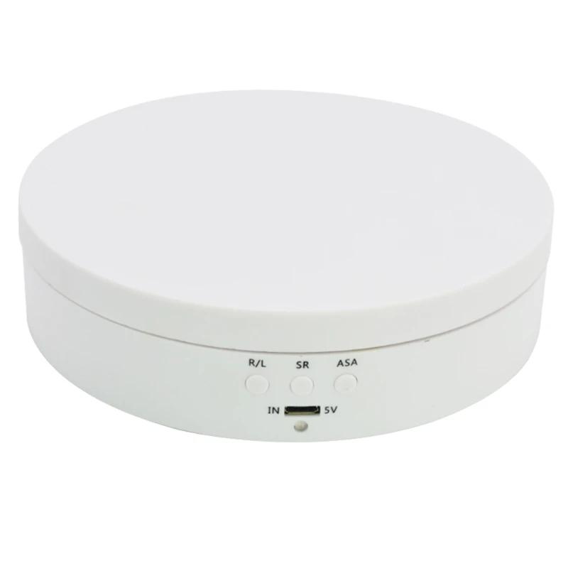 3 Speeds Electric Rotating Turntable Merchandise Display Base Automatic Revolving Platform 138MM Battery/USB Power