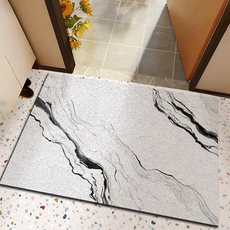 Simple Graphite Dirty and Wear-resistant Door Mat Entry Door Thickened Silk Floor Mat Can Be Cut Into The Door Home Floor Mat