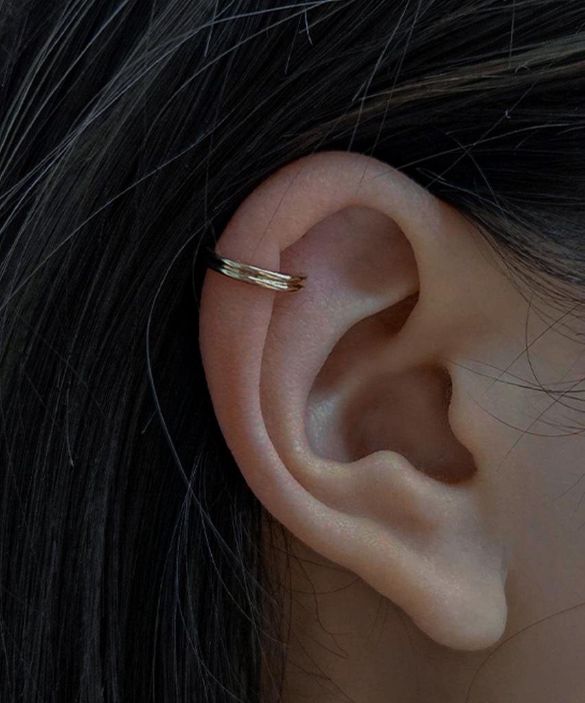 Helene Jewelry 14K Basic Ring Gold Ear Cuff