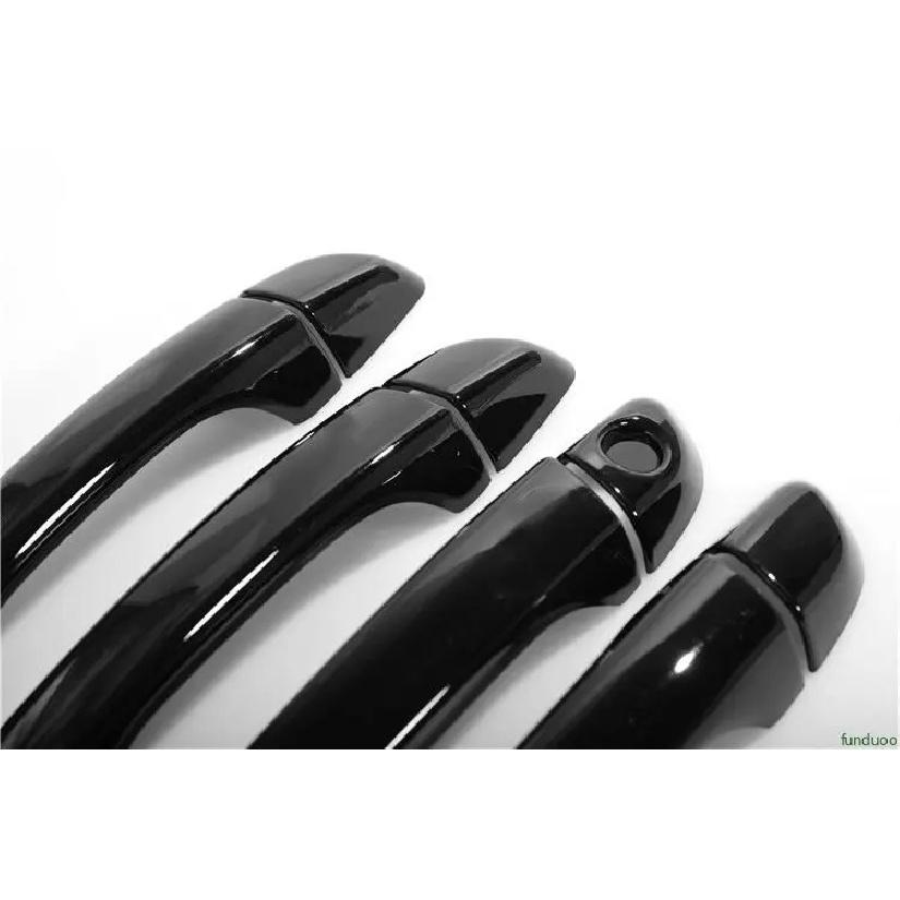 For Hyundai Verna Elantra 2017 2018    Glossy Black Car Door Handle Cover Trim Sticker Styling Auto Accessories