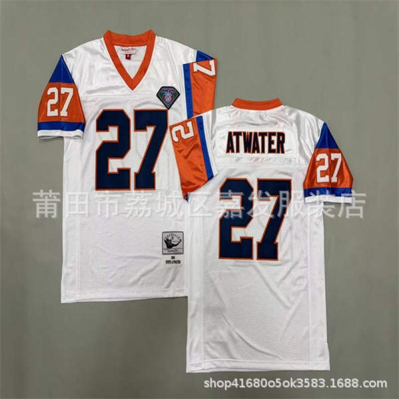 Denver Broncos Retro Football Jersey Mens Cotton Training Shirt NFL Style Rugby Sportswear