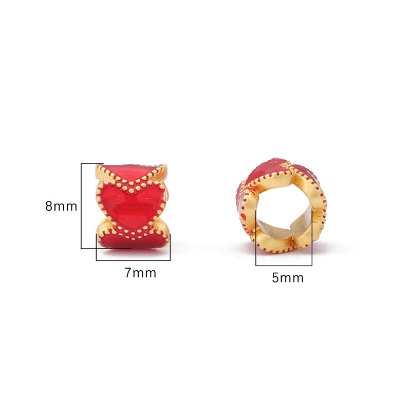 Gold Plated Oil Drip Charms Copper Beads and Accessories for Vintage DIY Jewelry