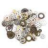 Steampunk Multicolor Gear Pendant: DIY Alloy & Resin Jewelry Accessory