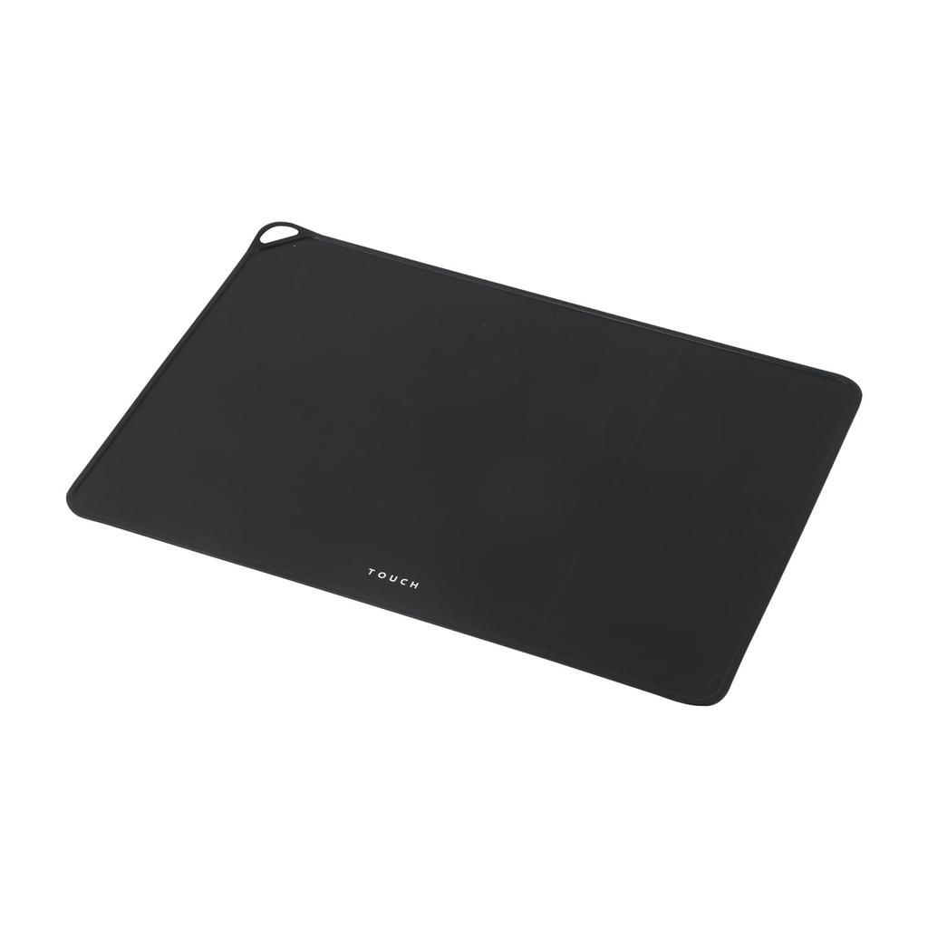 Pearl Metal Silicone Sheet Mat, Non-Slip, Stain-Resistant, Dishwasher Safe, Heat Resistant up to 230°C, Black, TOUCH st CC-1536