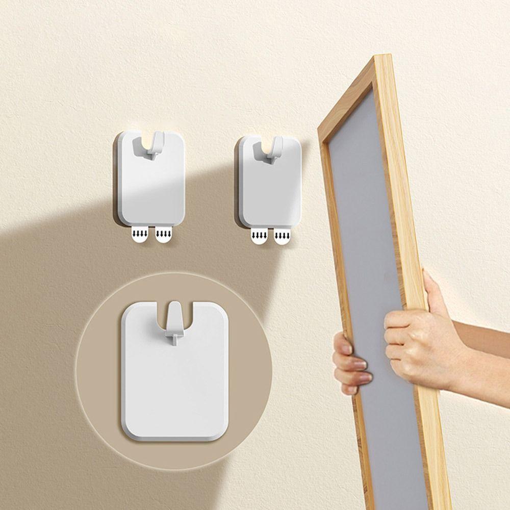 5Pcs Durable Self Adhesive Photo Frame Hook Waterproof Strong Storage Hanger Bathroom Hook Home & Living