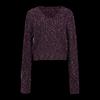 Damen Retro V-Ausschnitt Langarm Stricktop