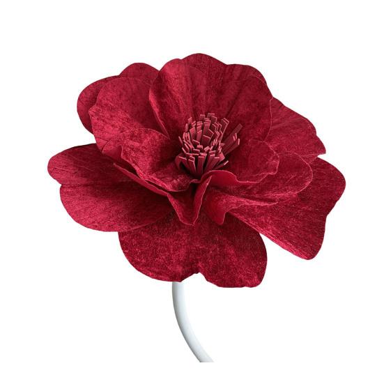 Large Artificial Peony Realistic Giant Fake Silk Flower Head with Stem Home Office Wedding Party Floral Arrangement Decoration