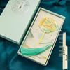 Yangzhou Impression Chinese Metal Art Folding Fan Bookmark - Fresh, Simple, Cultural Gift for Teacher's Day