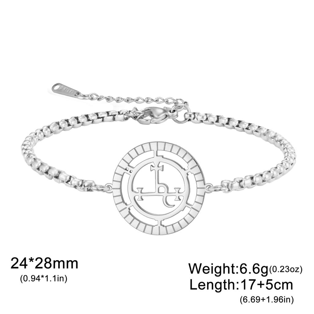 Goddess Sigil of Lilith Bracelet Stainless Steel Judaism Mythical Lilith Bracelets Women Men Solomon Amulet Jewelry Gift