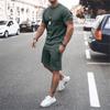Men's Street Short Sleeved Shorts Casual Sports Plus Size Set Men