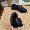 Women's Black Canvas Slip-On Square Toe Loafers
