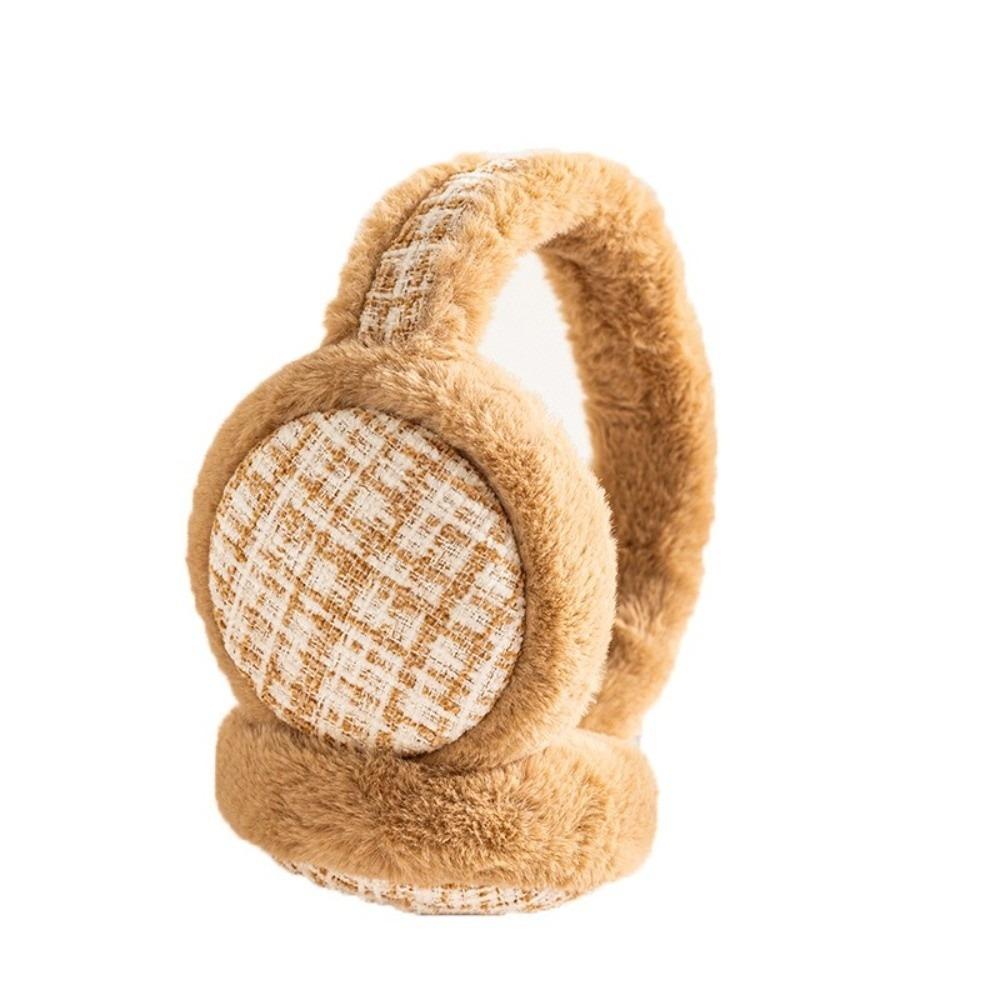 Windproof Foldable Ear Cover Plush Winter Thicken Earflap Winter Warm Earmuffs  Cold Weather