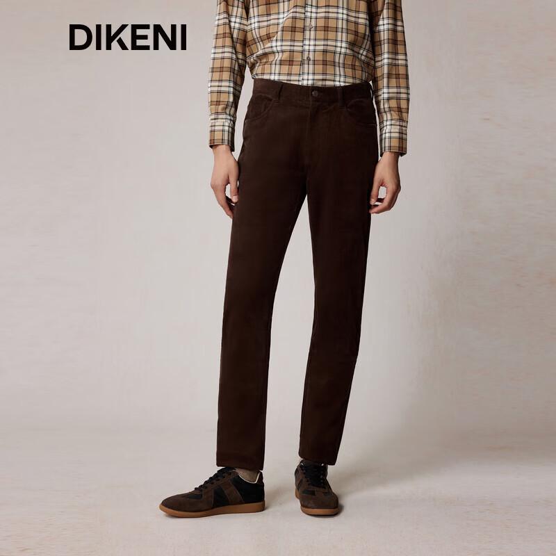 DIKENI Men's Wool-Blend Corduroy Casual Five-Pocket Trousers