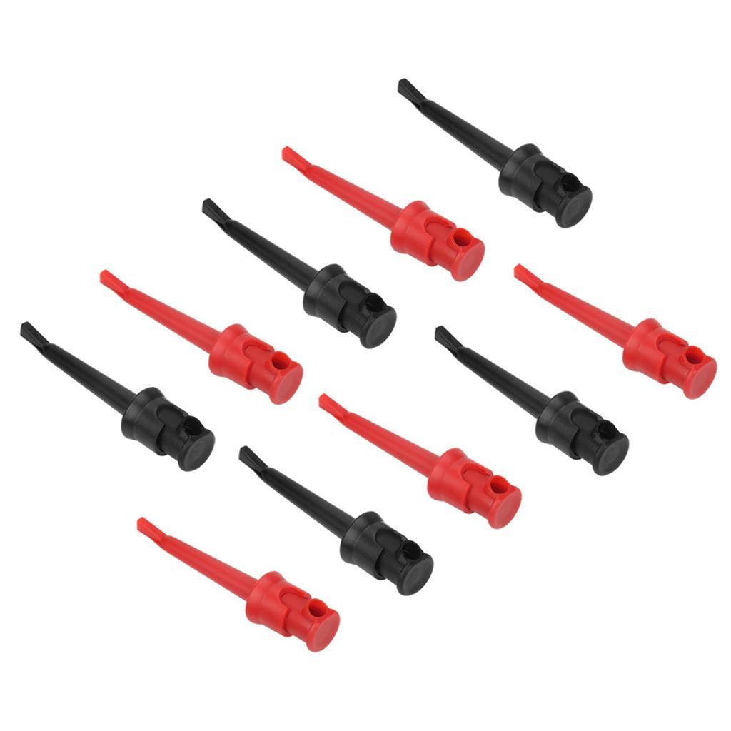 10pcs P5002 Multimeter Test Hook   Grabbers for SMt SMD IC D20 Cable Welding (Black&Red)