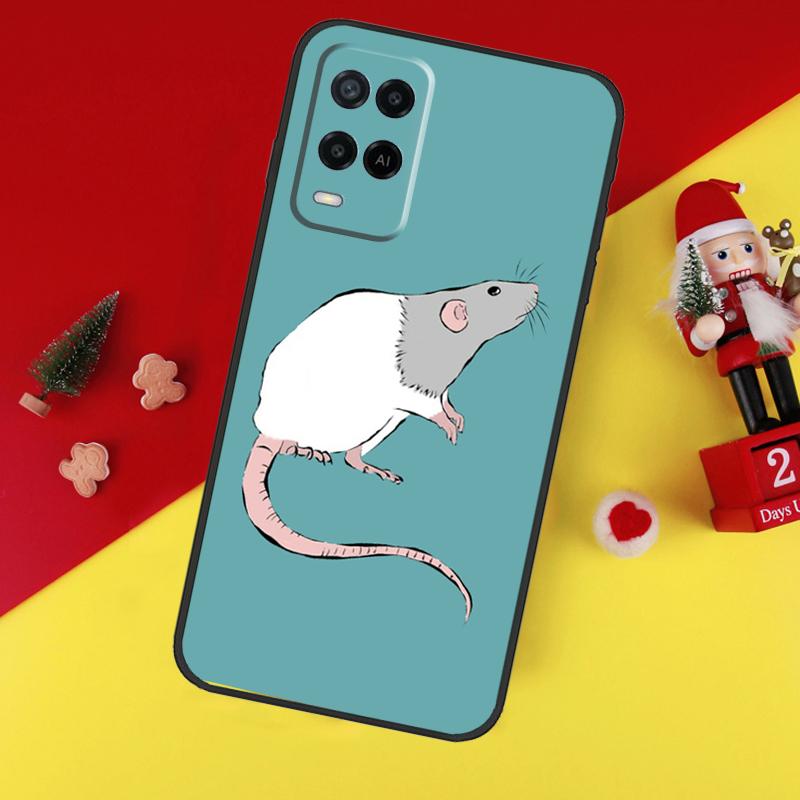Cute Cartoon Animal Rat Case For Oppo A5 A6 Pro A15 A57 A17 A54 A74 A94 A76 A16 A96 A40 A60 A80 A18 A38 A58 A78 A98