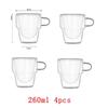 Double Wall Stackable Glass Cup Creative Thickened Models of Household Water Cup Borosilicate Heat-resistant Glass Coffee Cups