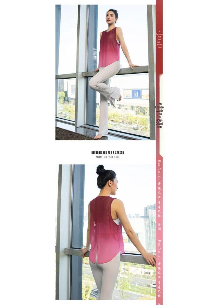 Women's High-Value Fashionable Yoga Set with Padded Bra and Stylish Back Tank - Perfect for Training, Running, and Fitness