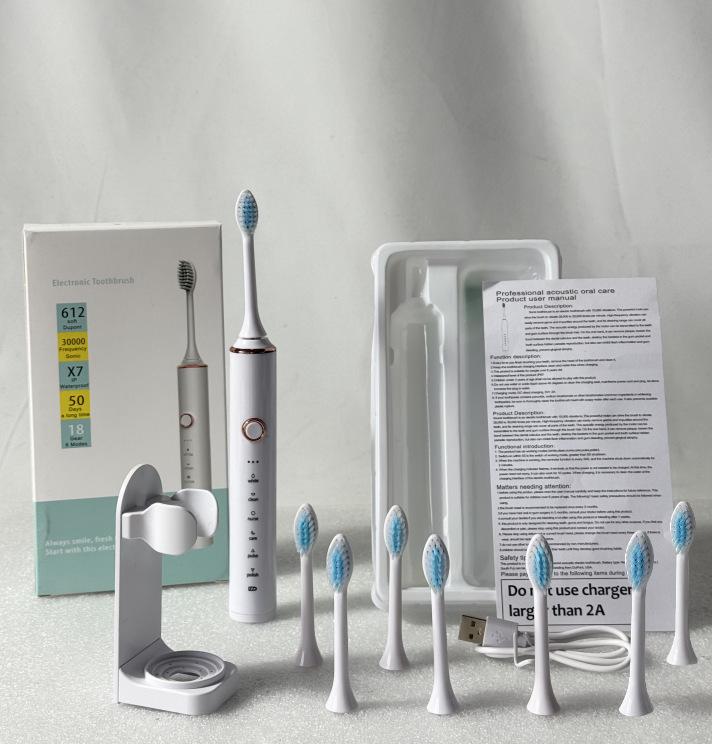 Sonic Couple Electric Toothbrush X-18: 6-Speed Soft Bristle Smart Brush for Adults