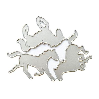Koń Metalowe Wycinanki Scrapbooking Szablon Kartka Wytłaczanie DIY Szablon Albumu Fotograficznego