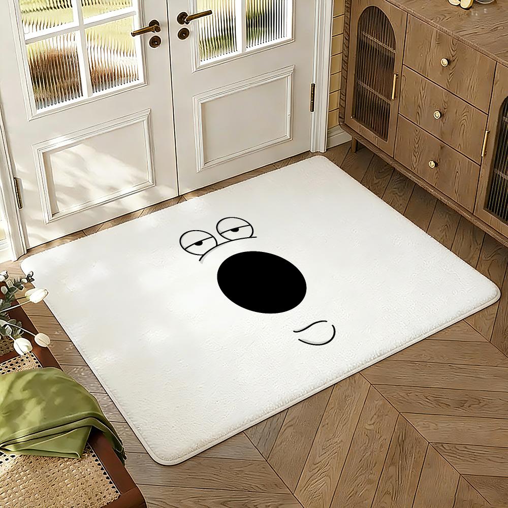 Guy Family Floor Mat Soft Thickened Absorbent Non-Slip Bedroom Living Room Door Mat Home Decor Flannel Rugs