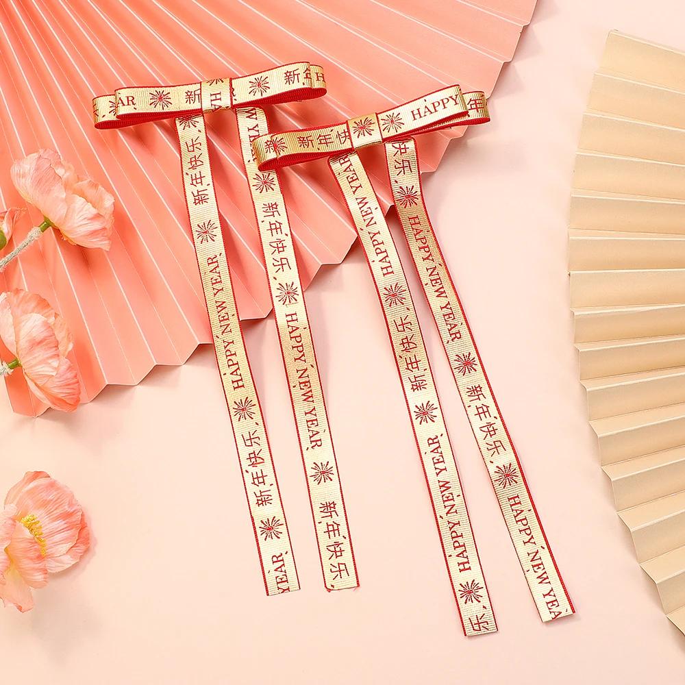 2pcs Long Tassel Ribbon Hairpin Cute Candy Bow Clip for Women Girls Party Gifts Headwear Side Clips Hair Accessories