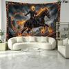 Horseman of Hell Wall Tapestry Aesthetic Wall Hanging Printed Fabric Blanket Decorative Tapestries for Bedroom Living Room Home Decor