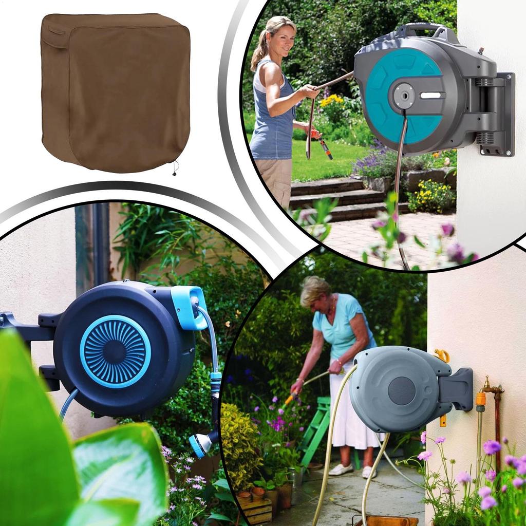 Gartenschlauch-Aufroller-Schutz UV-beständig Wasserdicht Lichtbeständig Einziehbarer Schlauchaufroller-Bezug für Außenbereich Garten Hinterhof Bauernhof
