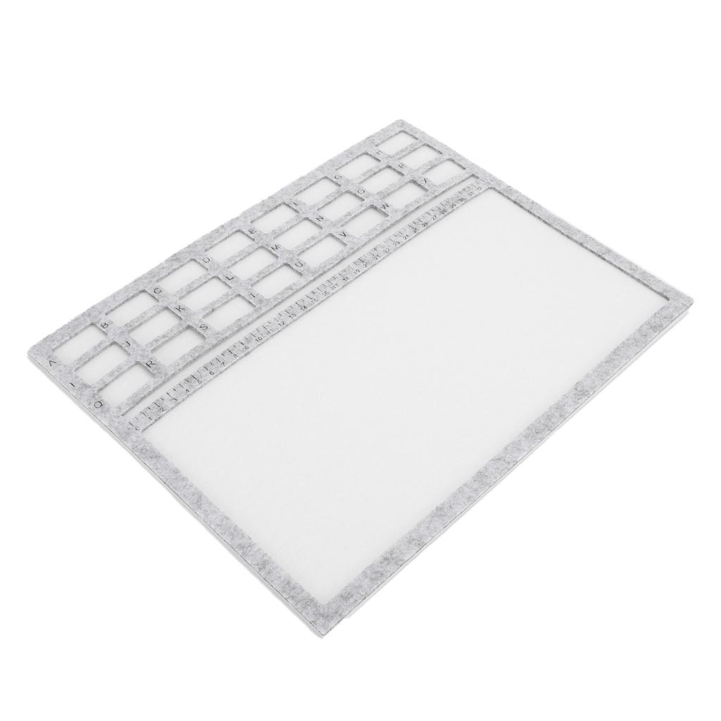 3PCS Rectangle Bead Mat Felt Beading Tray with Centimeter Alphabetic Scale for   Art Crafts Jewelry Making Bead Supplies