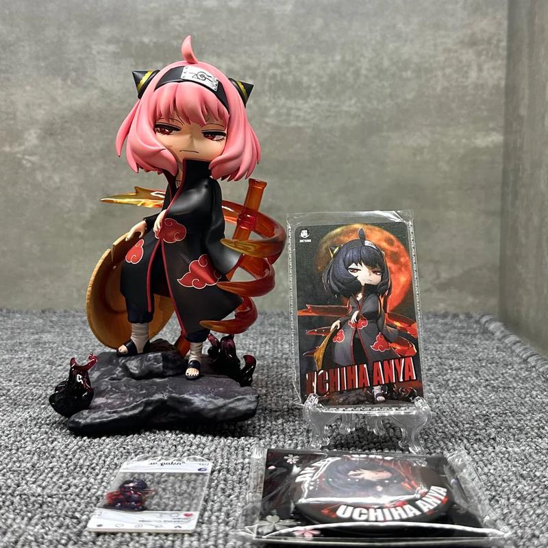 Anime Play House Anya Forger Cos Uchiha Itachi Two-Dimensional Beautiful Girl Hand-Made Ornament Collectible Action Figure Model