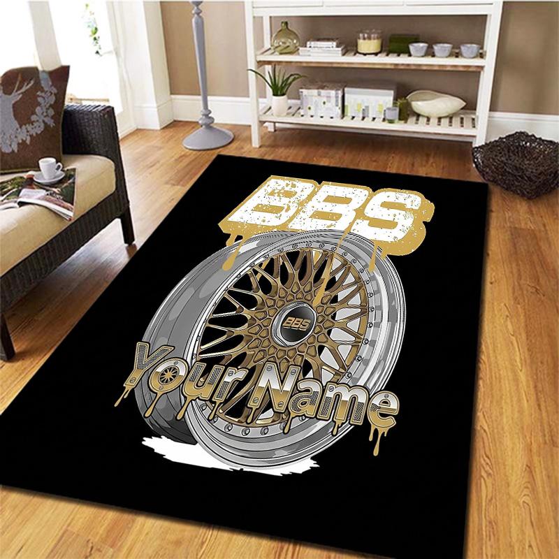 Bbs Gear Logo Custom Name Carpet Rug For Living Room Bedroom Home Sofa Decoration Kids Play Nonslip Floor Mat