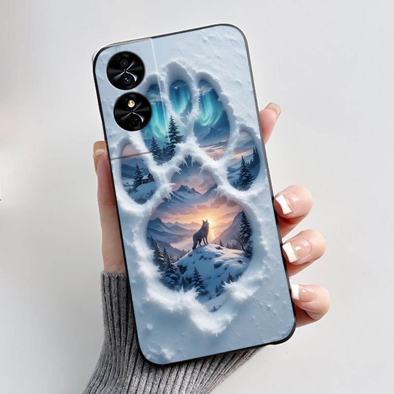 New Popular Phone Case For TCL 50 SE/40 NxtPaper 4G Cover Beautiful Silver Beach Design Shockproof Soft Silicone Black Casing
