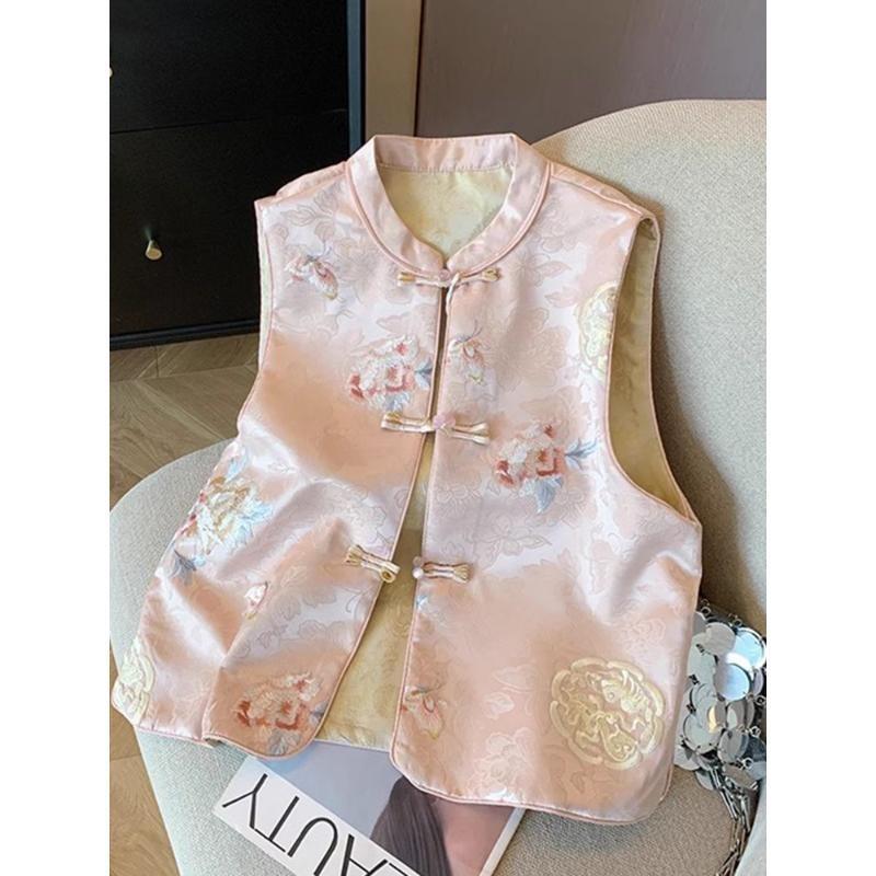 Jacquard embroidered vest women's spring and autumn 2025 new spring improved vest vest vest vest vest