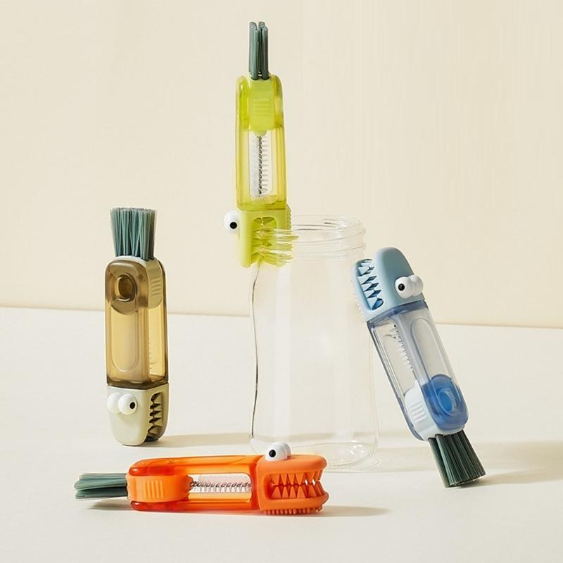 Feeding Bottle Brush Multi-Use Cup Lid Brush Food Grade Pacifier Teats Brush Nipple Cleaning Brush Tool Baby Essential