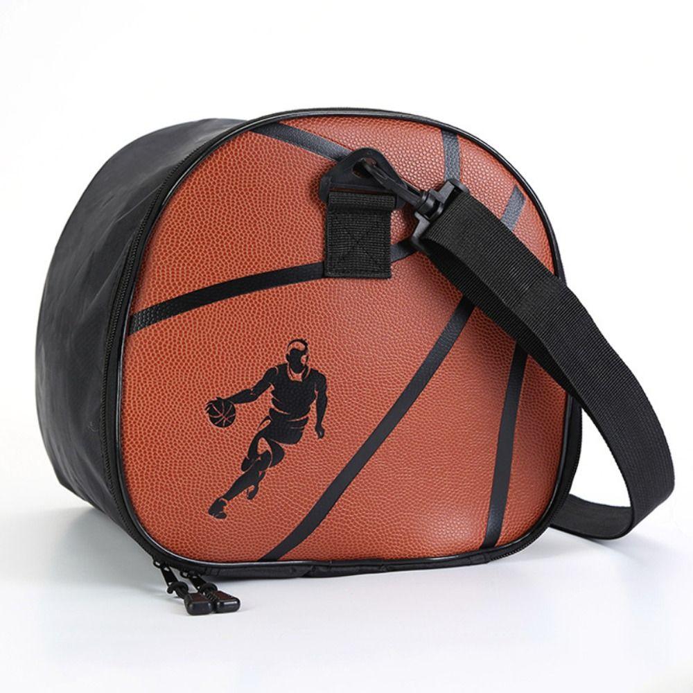 

Adjustable Crossbody Basketball Bag Single Shoulder Ball Storage Case Fitness Training Basketball Pattern