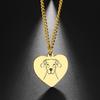 Dreamtimes Cute Pets Dogs Animal Lovely Spotted Dog Heart Pendant Handmade Bulldog Necklace For Women Men Jewelry Accessories