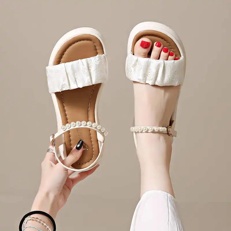 Fashion In The Forest Synthetic Leather Summer Indoor Slippers Women's Tennis Shoes Anti-slip Sandal Sneakers Sport
