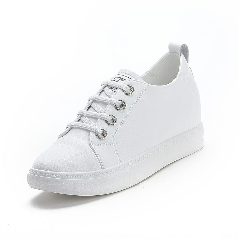 Aumento interno altezza scarpe da donna nuove primavera ed estate scarpe da donna versatili suola spessa tacco zeppa casual scarpe da viaggio donna