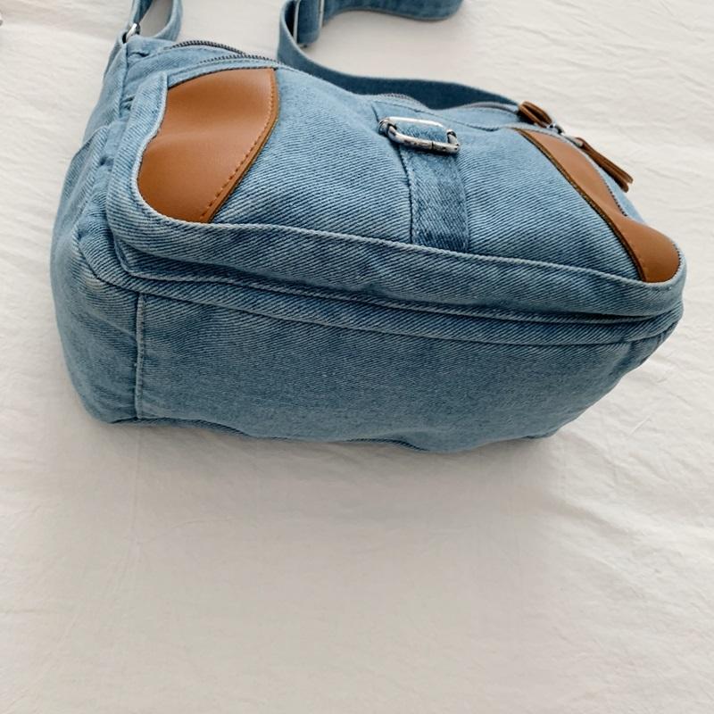 Denim Bag Women's Vintage Shoulder Bag Large Capacity Crossbody Bag